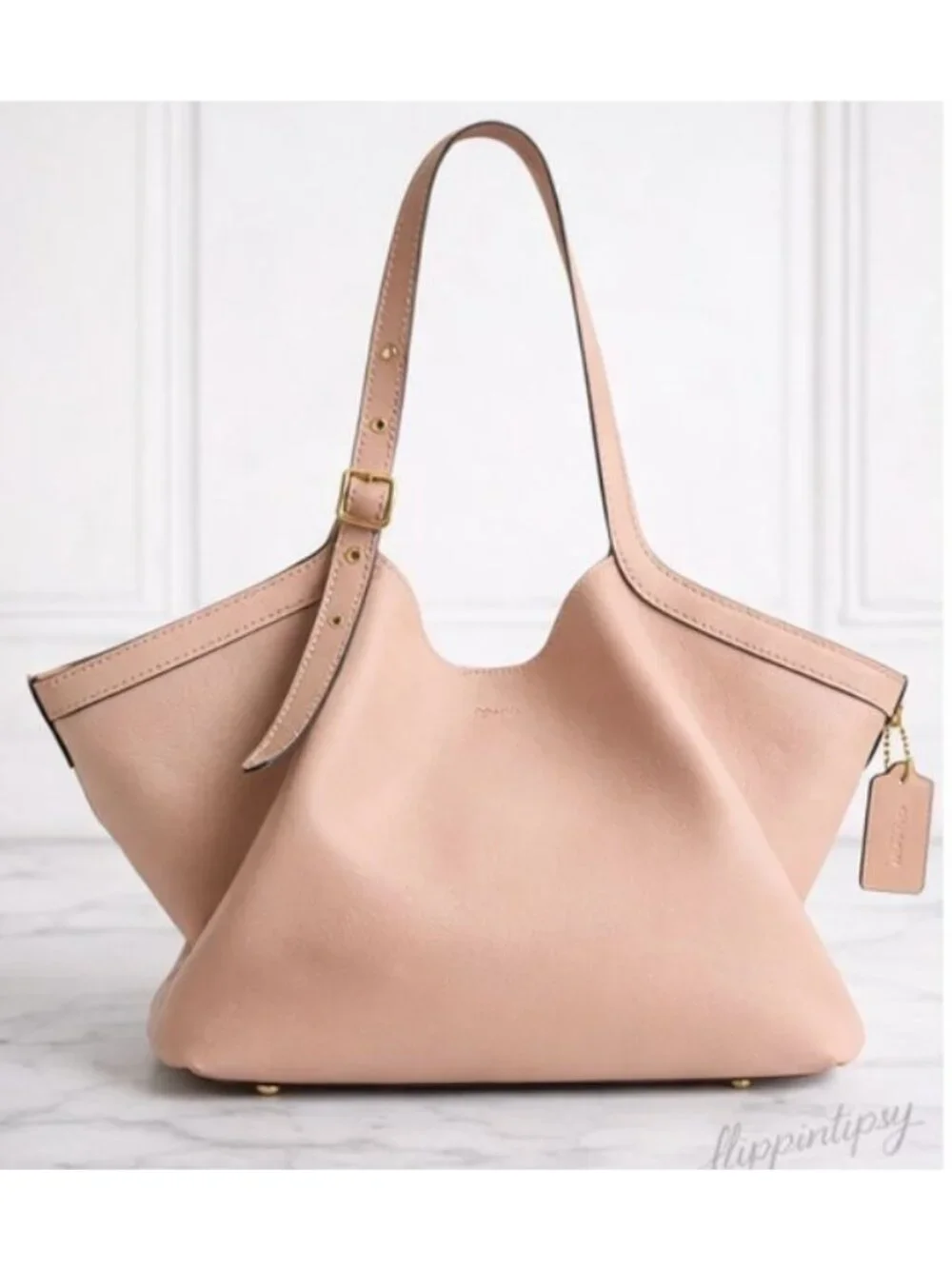 Auth COACH Gramercy Tote Shoulder Bag in Cream